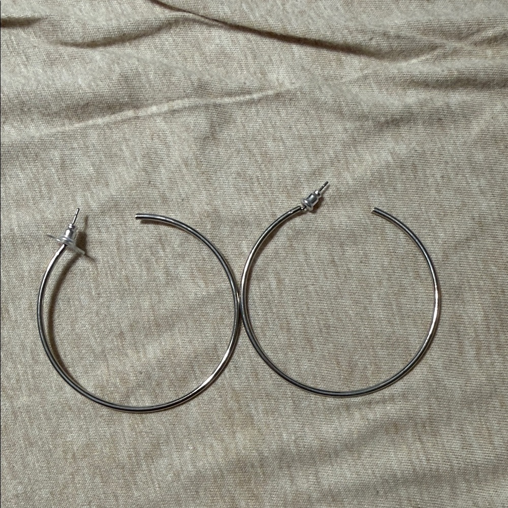 Elegant Silver Hoop Earrings